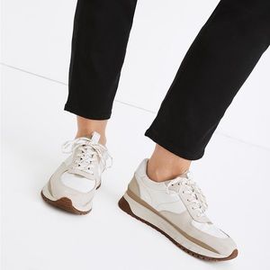 Madewell Kickoff Trainer Sneakers in Nubuck and Leather size 7 1/2